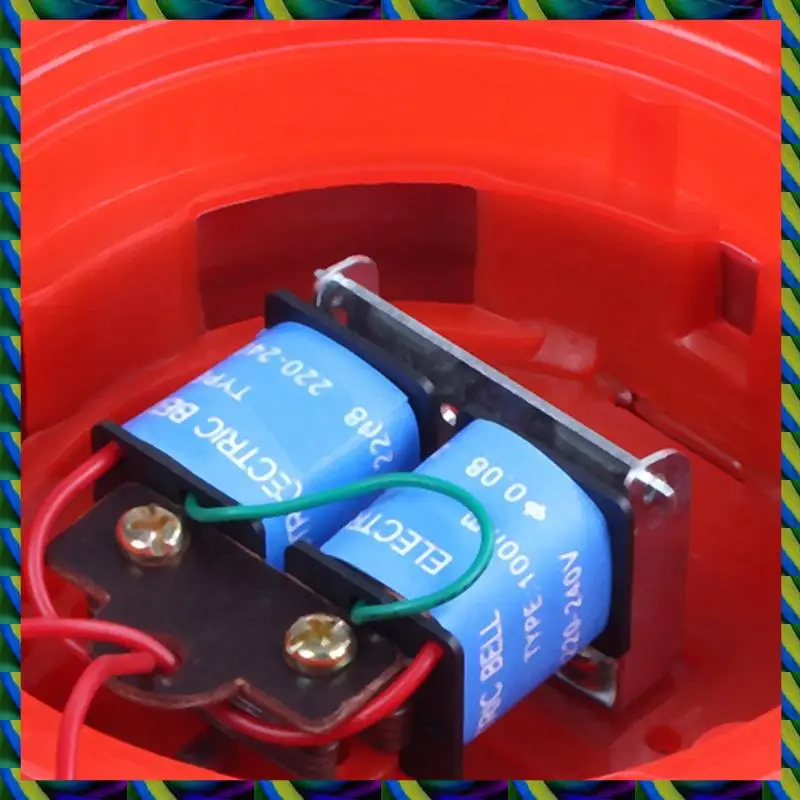 毎日 3X AC 220V 100mm 4 インチ直径学校火災警報器丸型電気ベル赤