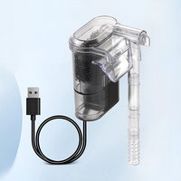 Wall-hanging Filter For Fish Tanks USB plug Mini Aquarium Filter Pump 250H/L Suitable For Fish Tanks Below 30cm,2.5W DC 5V