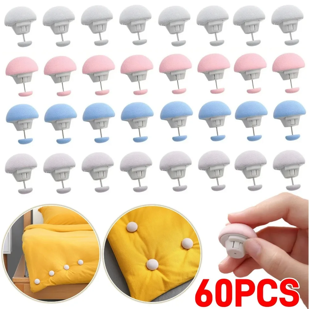 60-4PCS Bed Sheet Clip Quilt Anti Slip Safety Fixing Clip Blanket Anti Slip Deformation One Key Unlock Fastener Bed Accessories
