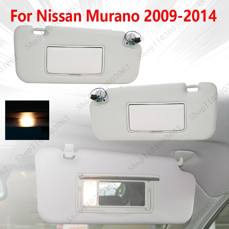 Car Interior Roof Sunvisor Sunshield Sun Visor Sunshade With Makeup Mirror For Nissan Murano 2009 2010 2011 2012 2013 2014