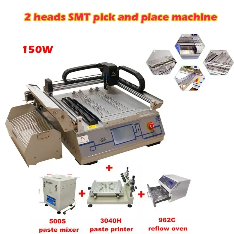 SMT Pick and Place Machine Full Automatic 150W 2Heads 3245T Mounter with Solder Tool Optional for Assembly Line Synchronous Belt