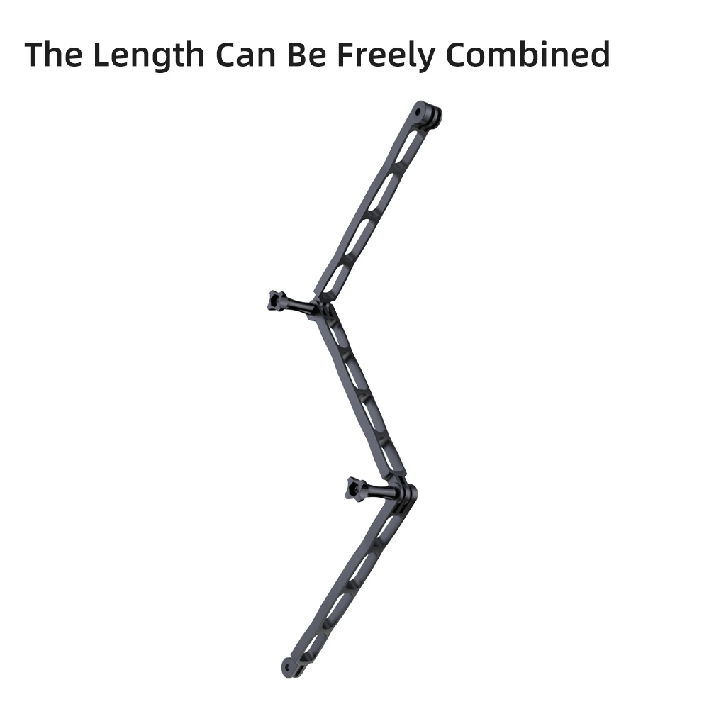 Gopro用アルミニウム合金エクステンションアーム、メタルポールマウントヘルメットスティックエクステンションアームマウント、Gopro Hero 13/12/11 DJI Action 5/4用