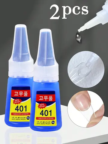 1/2/6pcs 20g Super Strong Nail Glue For False Nails Soft Nail Tips Gel Quick Drying,Suitable For Nail Art Beginners Adhesive Gel
