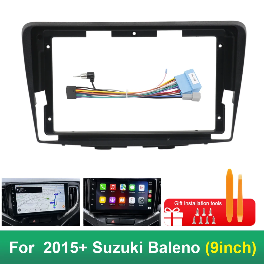 9 Inch Car Radio Fascia Frame For Suzuki Baleno 2015-On Android Stereo Installation Dash Panel Trim Kit