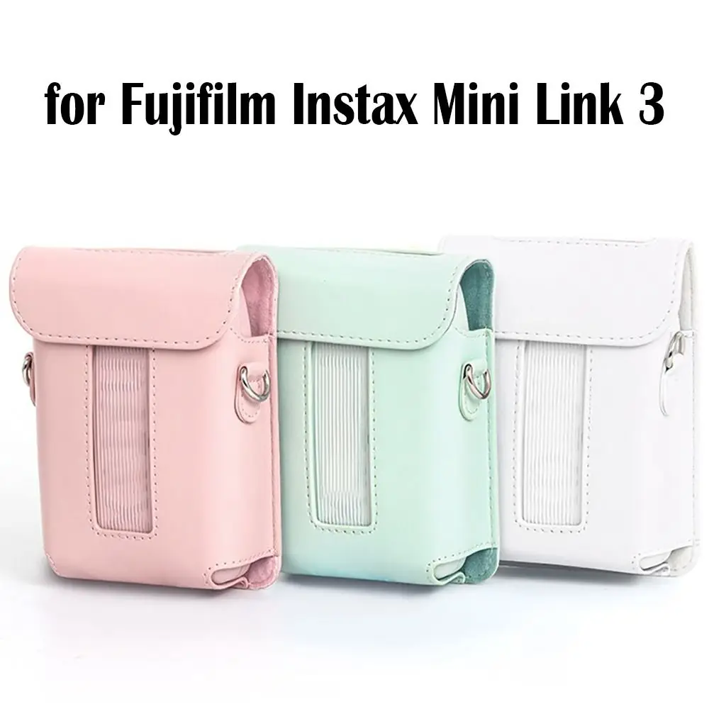 PU Leather Printer Carrying Case Retro Shockproof Storage Bag Dustproof Anti Drop for Fujifilm Instax Mini Link 3