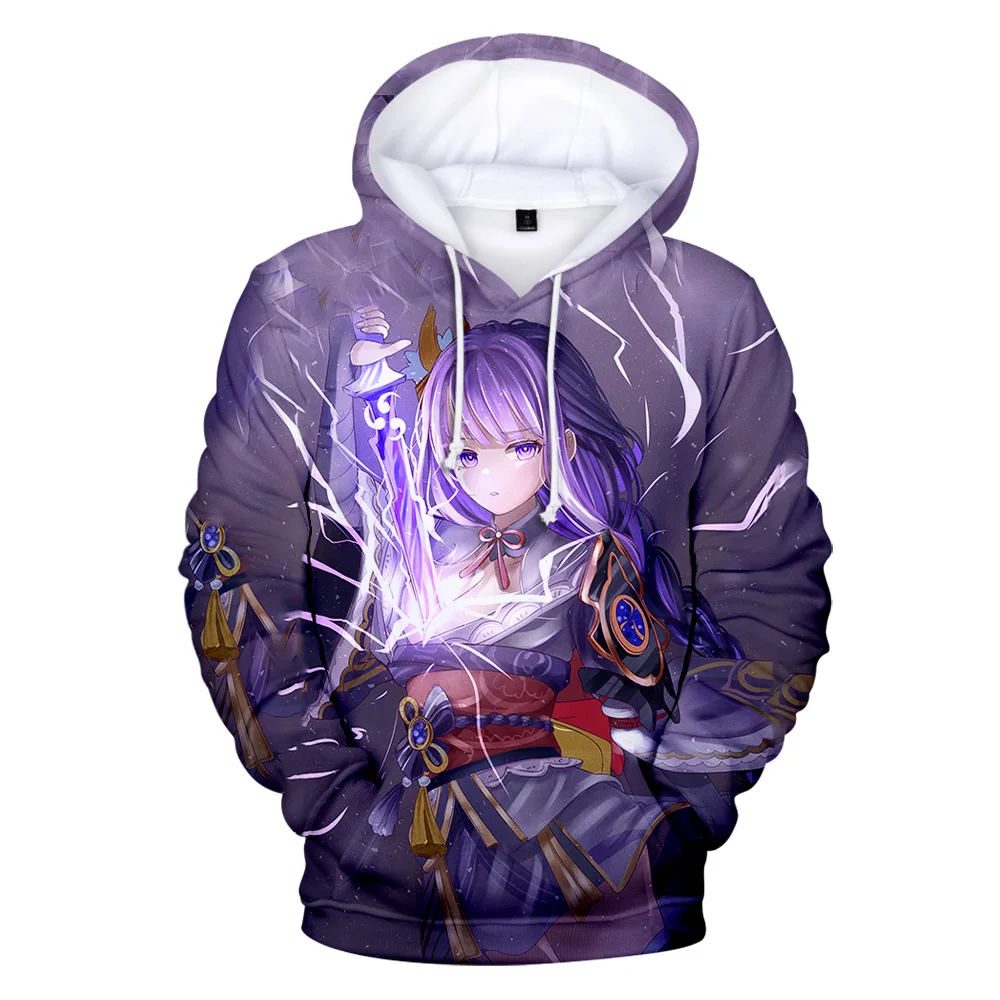 Classic Genshin Impact Raiden Shogun 3D Print Hoodies Sweatshirts Men/Women Long Sleeve Sweatshirt Adult/Child Casual Pullovers