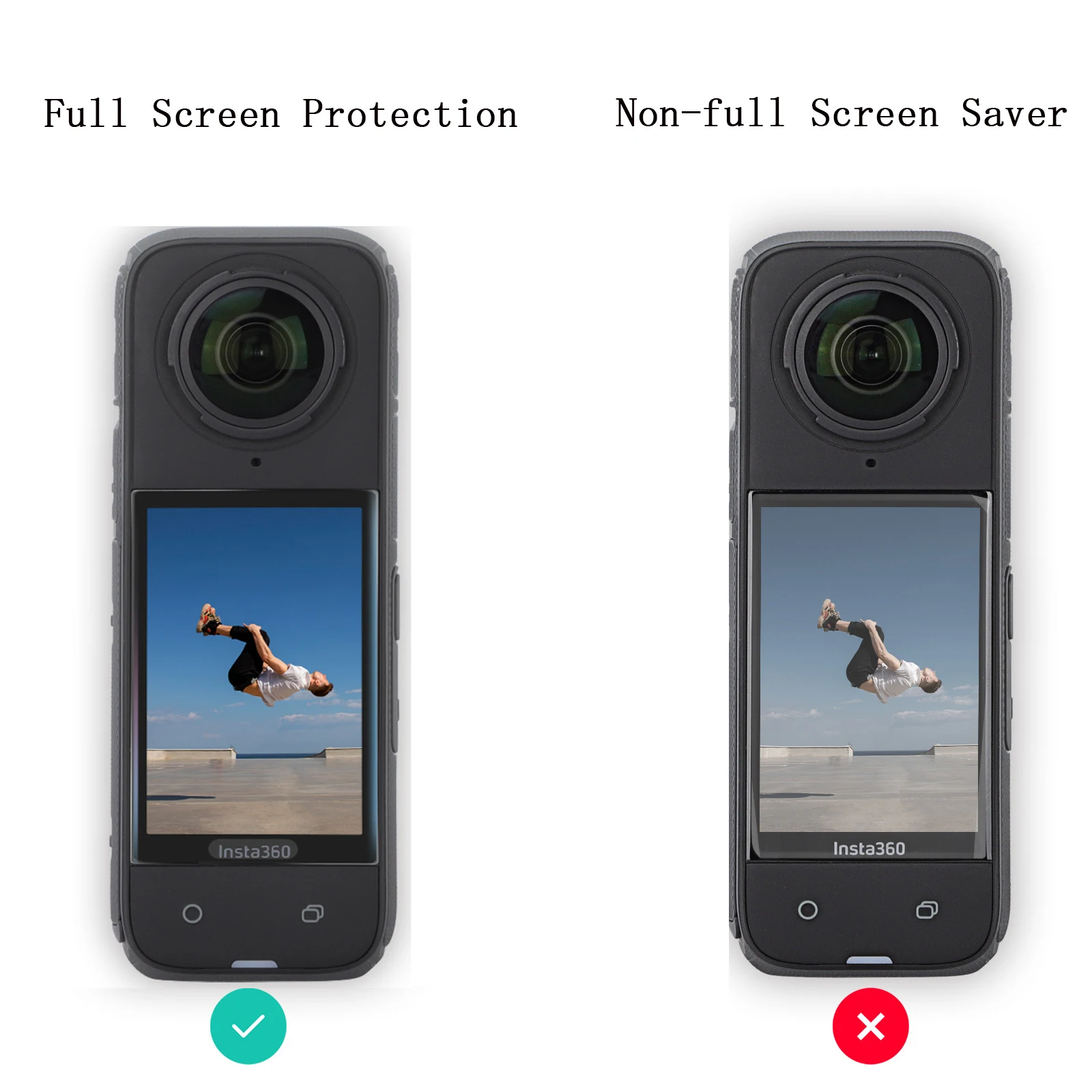 For Insta 360 X4 Screen Protector + Storage Case Bag Film Display Scratch Resistant Anti-Fingerprint for Insta360 X4 Accessories