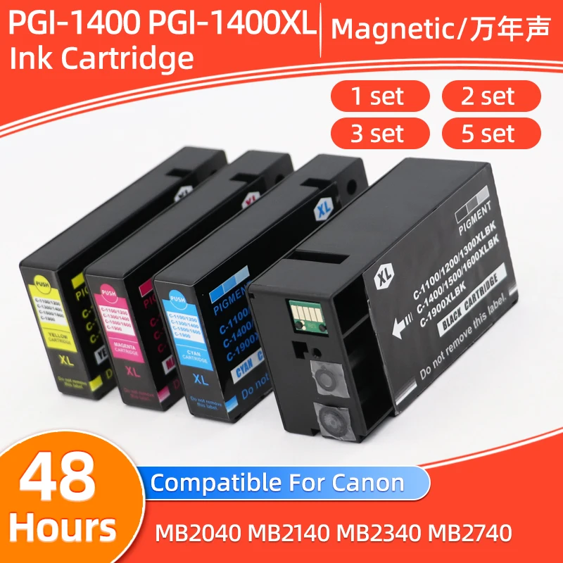4PCS~20PCS PGI-1400XL PGI-1400 PGI1400 PGI1400XL Ink Cartridge Compatible For Canon  MAXIFY MB2040 MB2340 MB2140 MB2740 printers