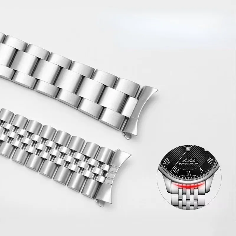 SION L-Bracelet en acier inoxydable pour SeATM SKX009 Jubilee, accessoire de montre pour homme, extrémité incurvée, solide, 18mm, 19mm, 20mm, 21mm, 22mm, 24mm