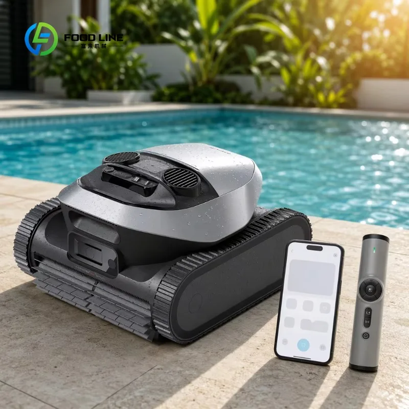 Customized App Enabled Robotic Pool Cleaner 3D Navigation Ultrasonic Edge Detection Zone Cleaning In-Ground Swimming Pools