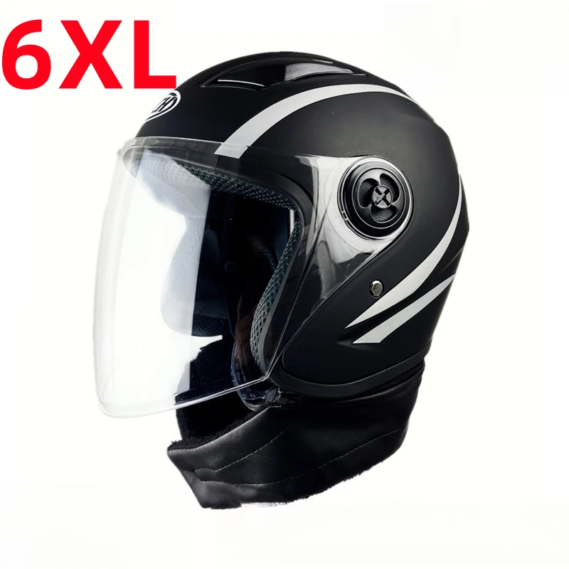 5XL 6XL Big Head Circumference 65cm Motorcycle Helmet Big Head Helmet Autumn Winter Warm Helmet for Men Women Casco Moto Casque