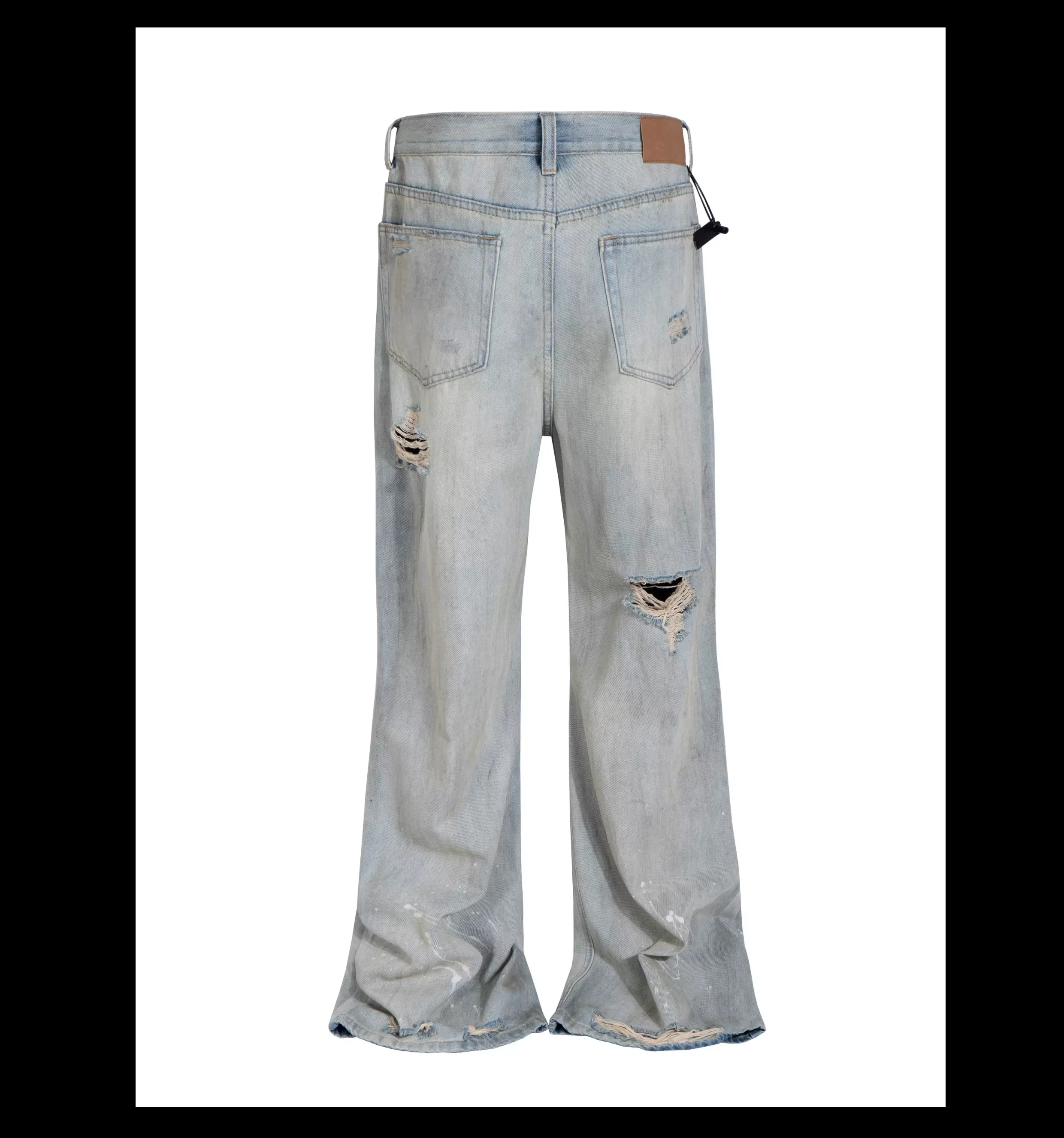 Owen Seak Men’s Jeans Denim Cotton Men Gradient Flared Casual Pants Autumn Designer Luxury Long Trousers