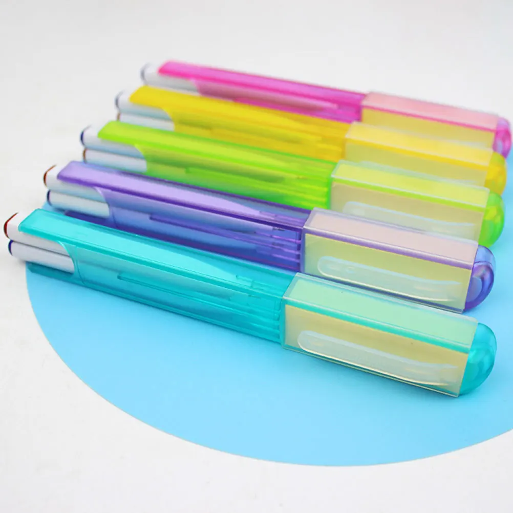 10 قطعة قلم حبر جاف مزدوج اللون طرف ناعم ناعم لمجلة دفتر مخطط تلوين أقلام الكتابة المكتبية للطلاب