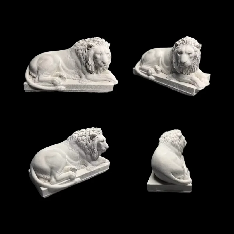 

Stone Lion Chinese Town House Aesthetic Home Sculpture Ornament Gypsum Decoration Desktop Book Nook Art Figurine Animal Decor