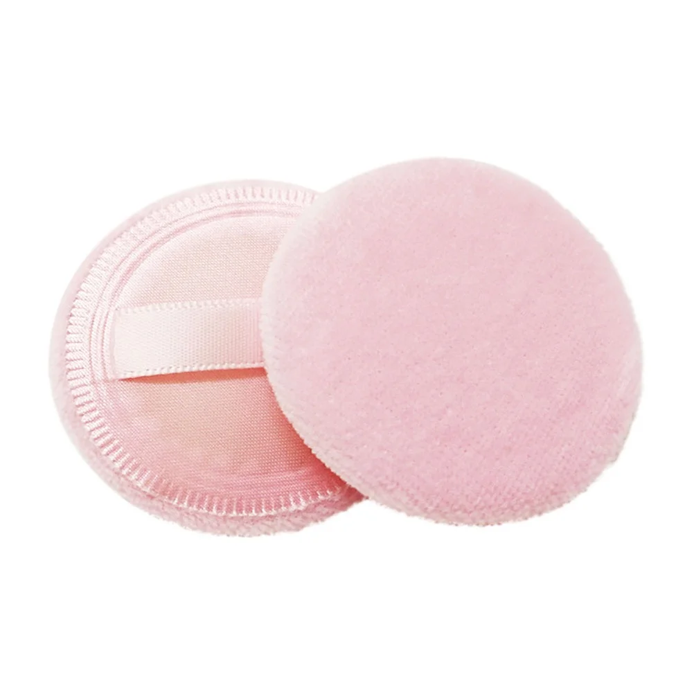 

8pcs Round Powder Puff Soft Cotton Material Easy Cleaning Durable Long Term Use Suitable All Skin Types Loose Face Foundation