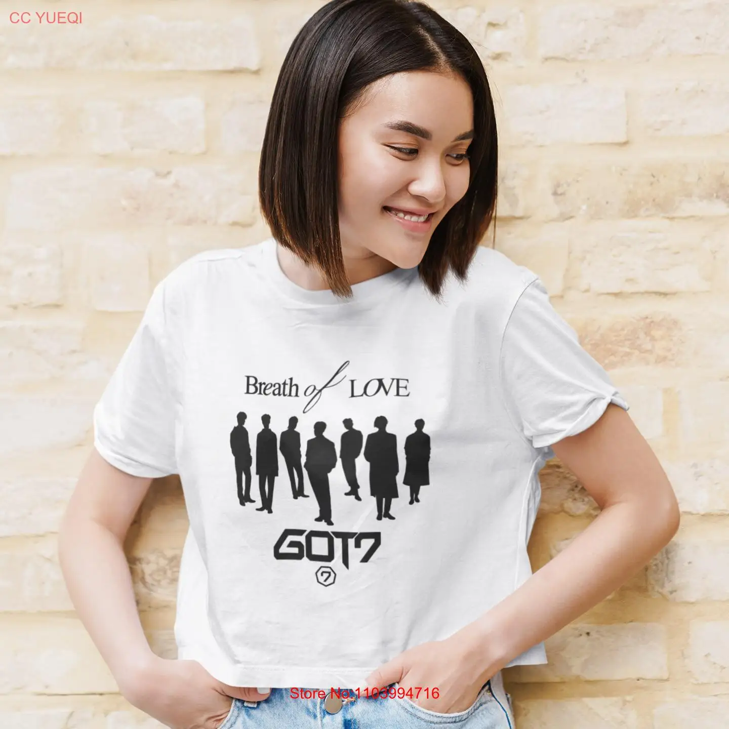 GOT7 Укороченный женский топ Breath Of Love I K pop футболка специальные длинные или короткие рукава