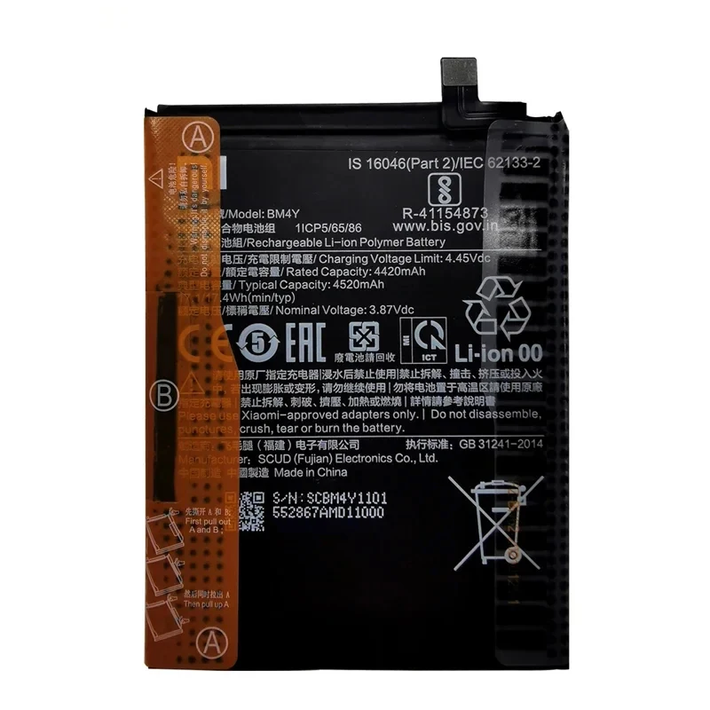 New Original BM4Y 4520mAh Replacement Battery For Xiaomi 11X 11XPro Redmi K40 Pro Poco F3 PocoF3 Phone Batteries Bateria