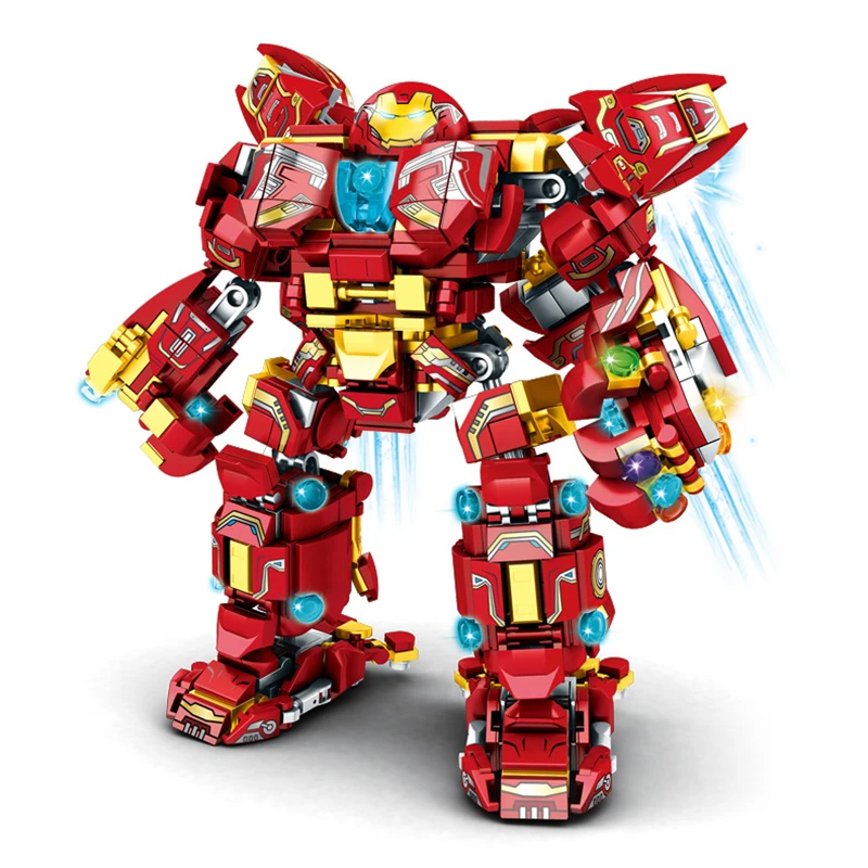 Bloques de Construcción del Modelo de Guantelete Nano Hulkbuster de Iron Man, Superhéroe de Marvel, Set de Ladrillos Clásicos de la Película Los Vengadores, Regalos de Juguetes para Niños