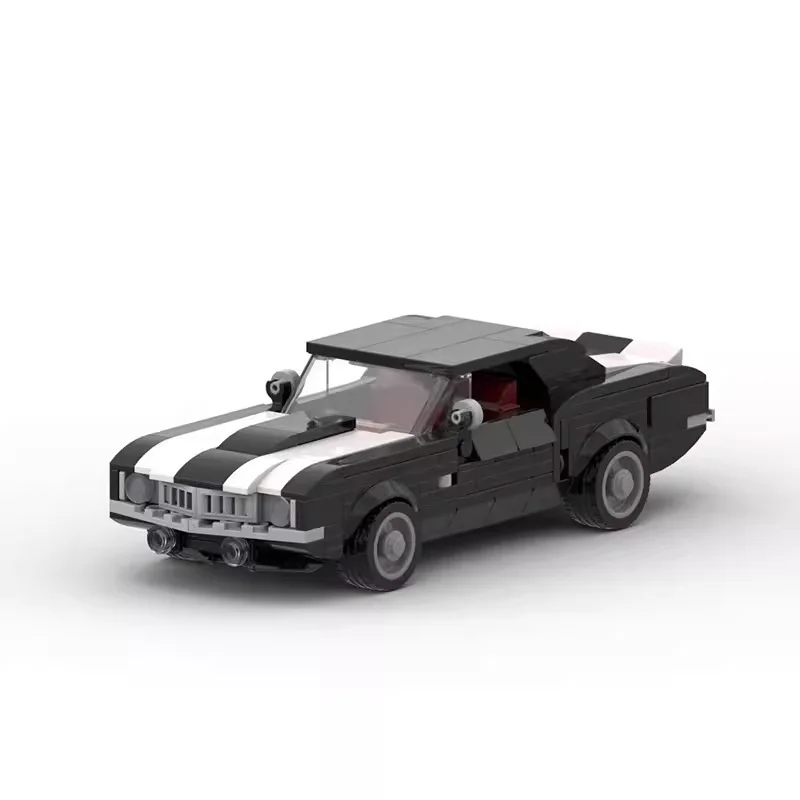 Vintage American Muscle Car Blocks, Classic Racing Sports Vehicle Model, Chinese DIY Bricks for Assembly & Collection Gifts
