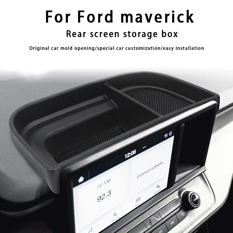 

For Ford Maverick 2022 2023 2024 Center Console Dash Tray Storage Box ABS Dashboard Storage Box Car Interior Accessories