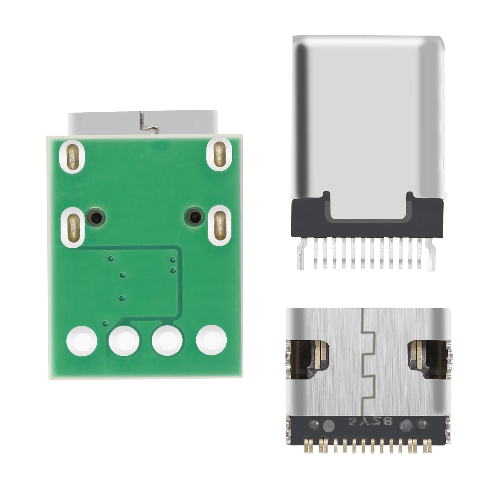 USB 3.1 Type-C Connector 2Pin/4Pin/16Pin/24Pins Male/Female Socket Receptacle Adapter to Solder Wire & Cable Support PCB Board