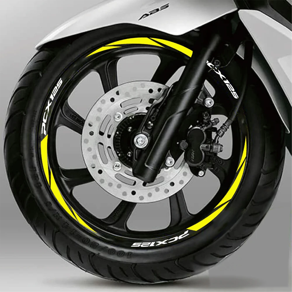 

New tire modification motorcycle rim stickers wheel film border reflective decals for HONDA pcx 125 PCX125 2018 2019