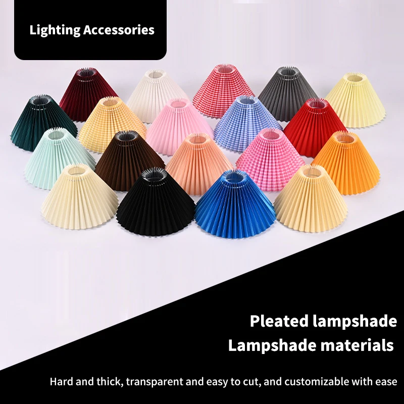 Pendant Lampshade Fabric Table Lamp Pleated Lampshade Bedroom Hotel Bottom Opening 230MM Slant Height 160MM