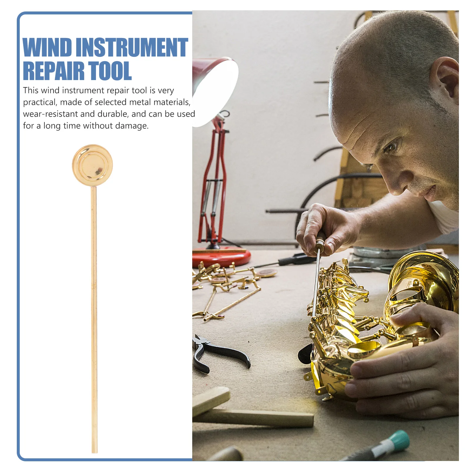 

1pcs Key Cover Protector Golden Metal Instrument Repair Tool for Wind Musical Accessories Sax Flute Clarinet Adjustment Parts