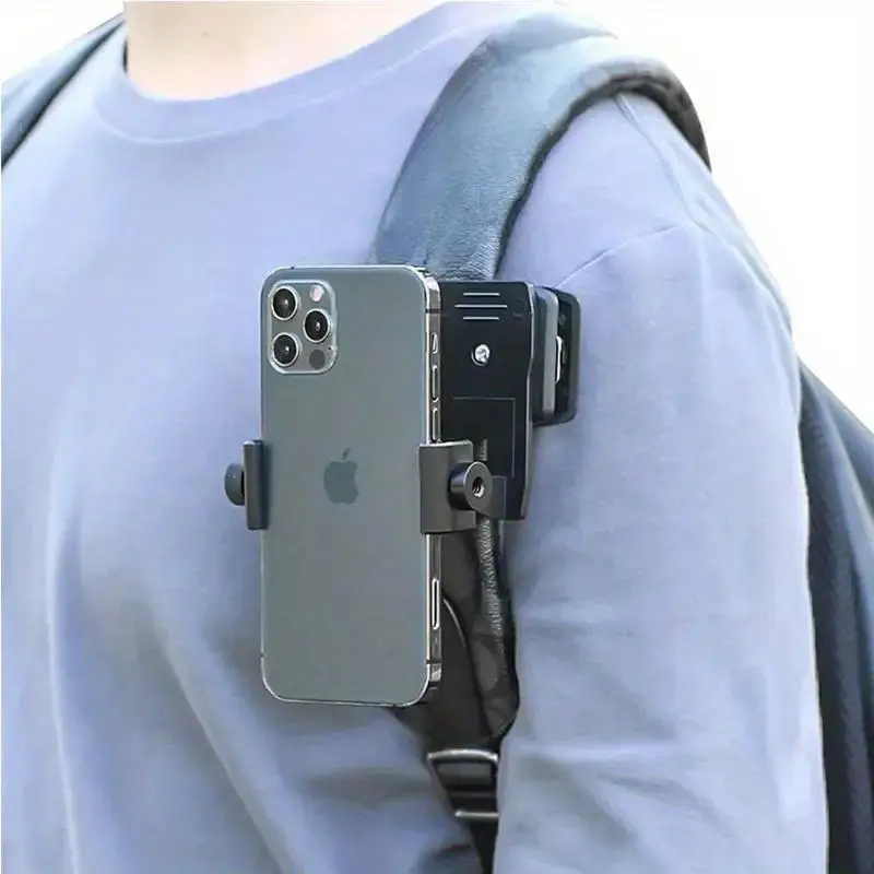 Upgraded Backpack Clip Stand Stable Holder For Outdoor Recording Vlog Live Streaming Content Creation
