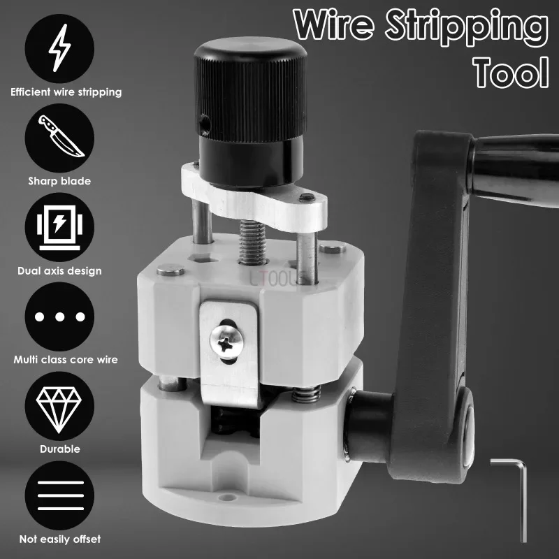 

New Portable Manual Wire Stripping Tool 2-20mm Cable Electric Peeling Machine Hand Crank Support Use with Hand Electric Drill