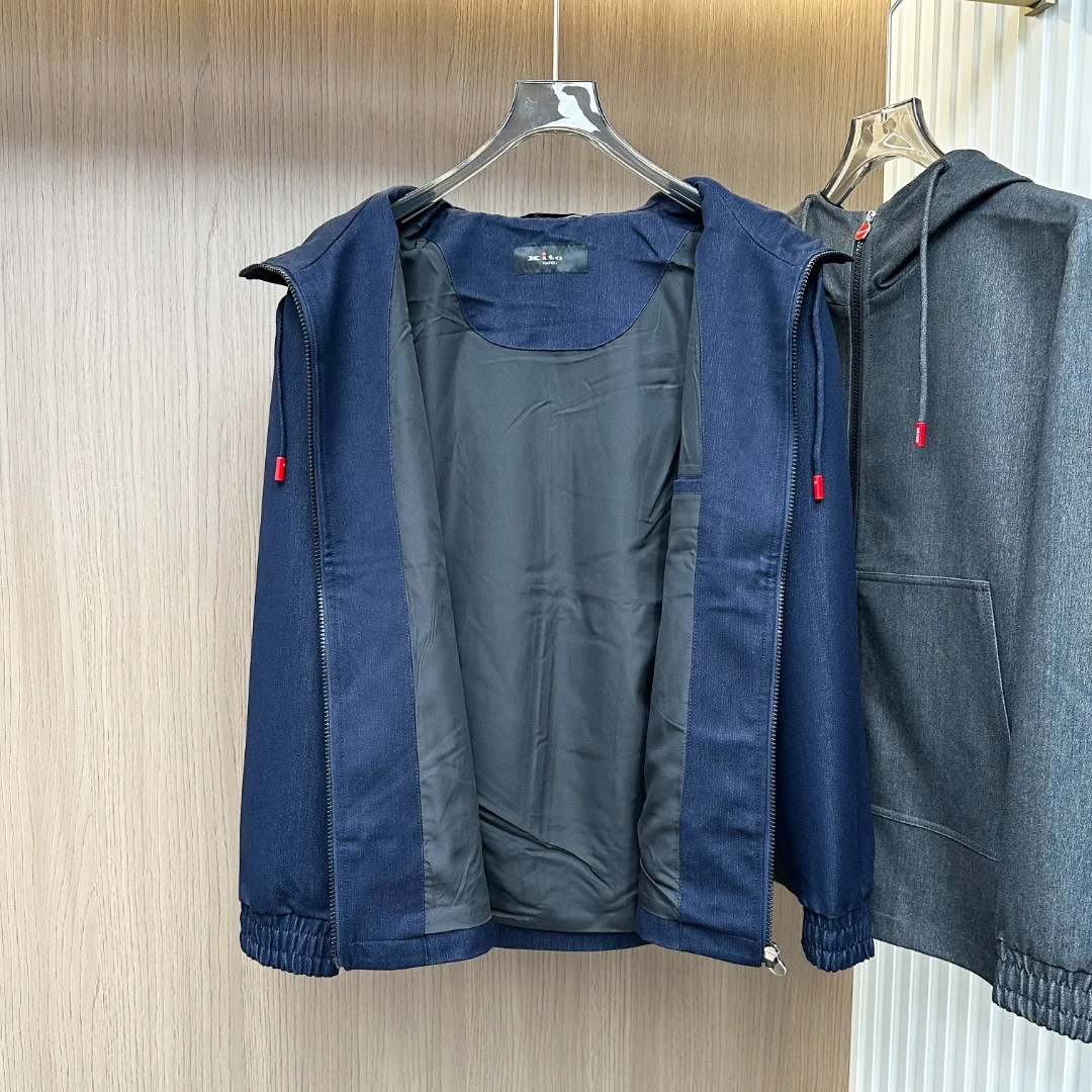 سترة Kiton للخريف والشتاء جديدة متعددة الاستخدامات كاجوال بغطاء للرأس بسحاب #6