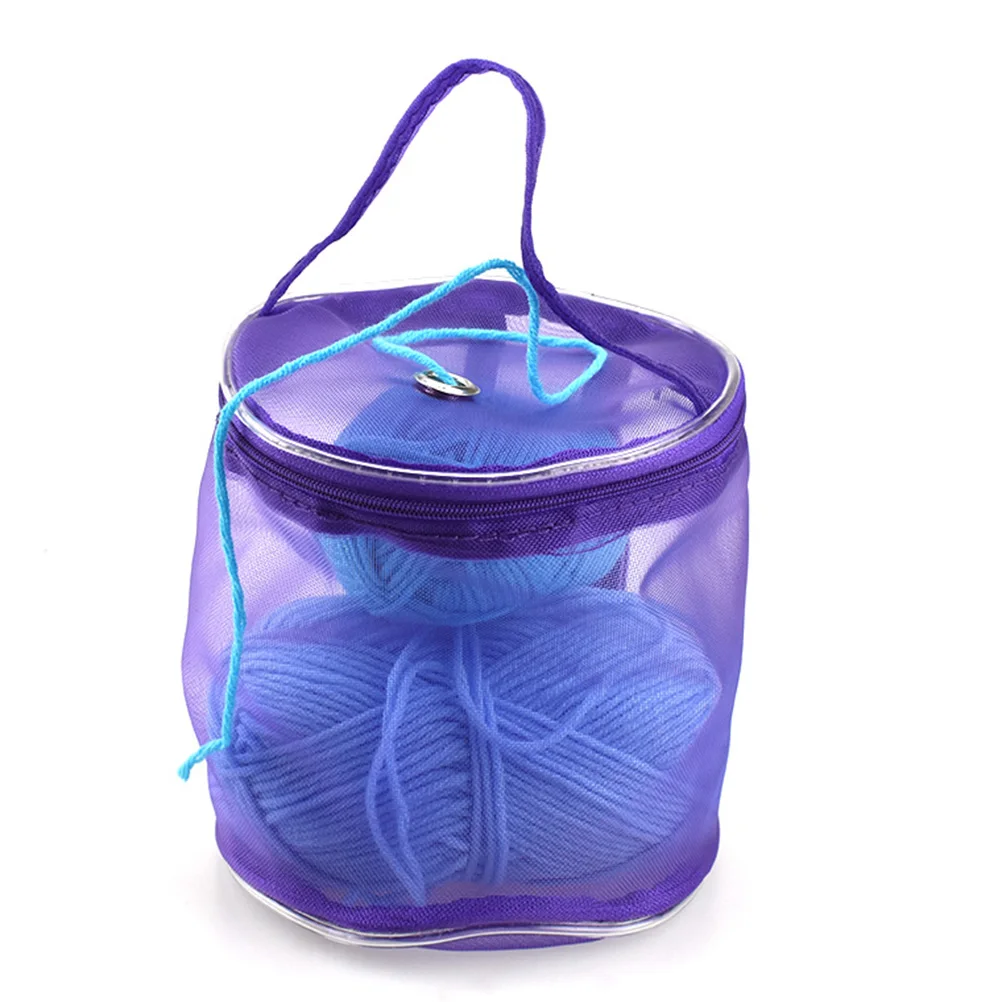 

Storage Bag Knitting Yarn ganizer Tote Holder Natural Material Portable Travel Home Use Storage Container