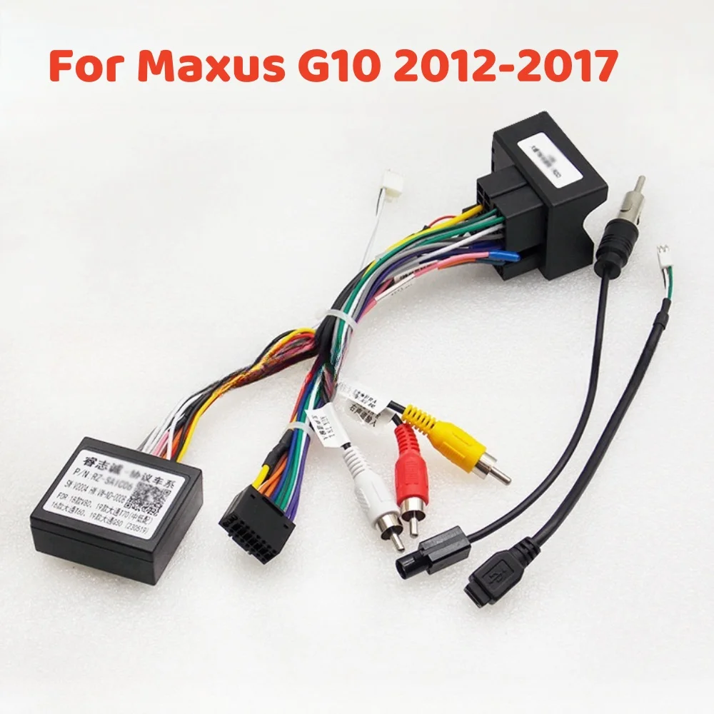 

Canbus Decoder Radio Harness Adapter 16 Pin Plug Connector Car Android Wiring Cable For Maxus G10 2012-2017 GPS 2 Din Radio Car