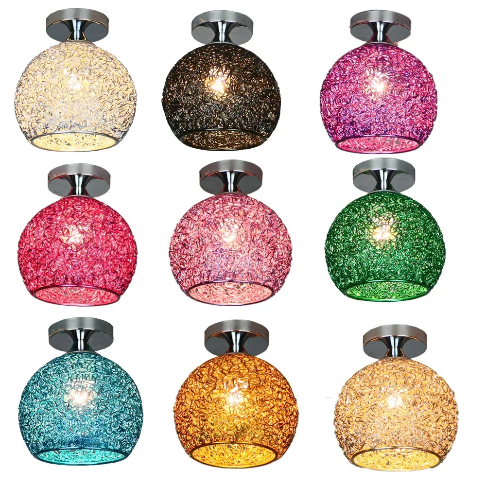 

New Modern Simple Colorful LED Luxury Ceiling Lamps Nordic Bedroom Children's Room Balcony Aisle Corridor Home Lighting Fixtures