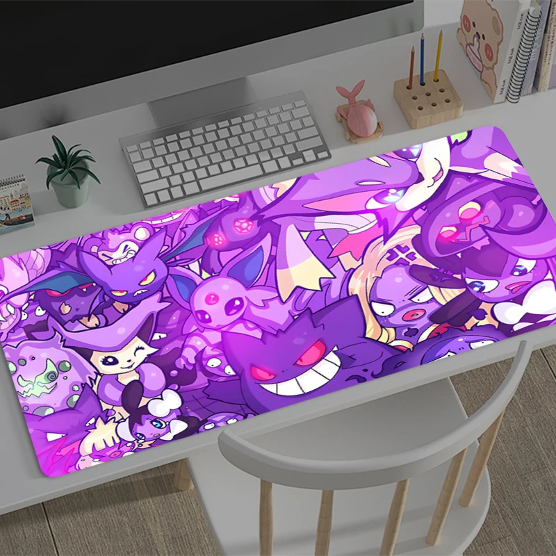 Gaming Mouse Pad P-Pokemons G-Gengars Accessories Office Gamer Keyboard Desk Mat Non-Slip ground mat PC HD big Anime Mousepad