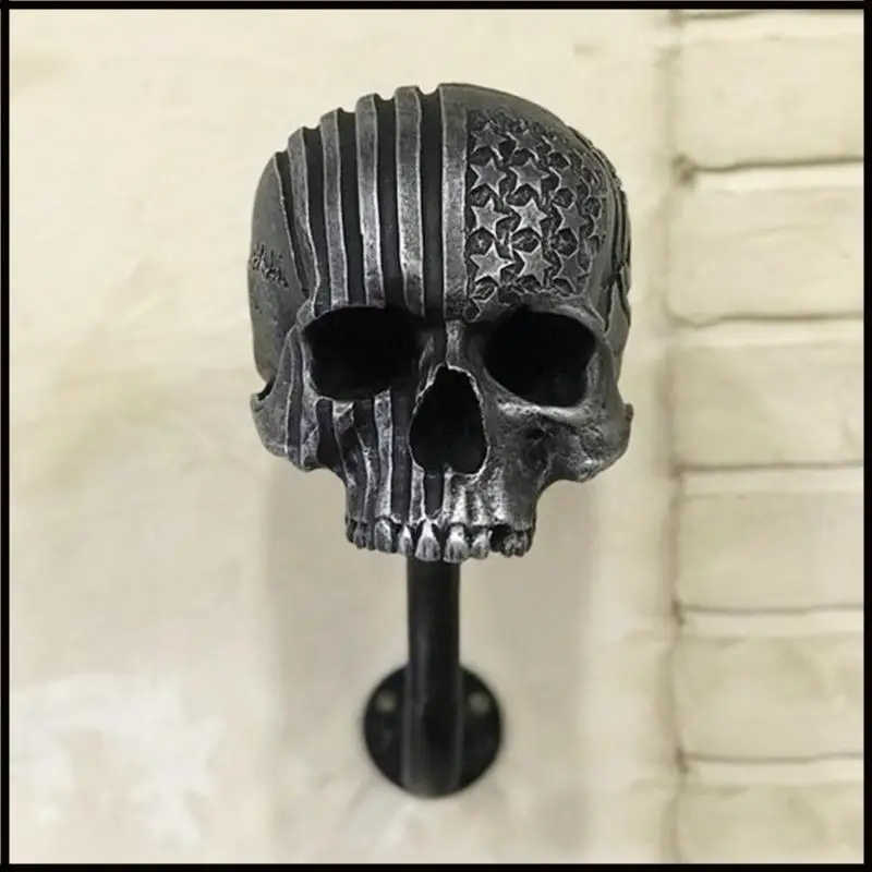 

Wall-mounted Motorcycle Accessories Black Helmets Holders Resin Helmets Hangers Helmets Skull Racks for Hat Caps
