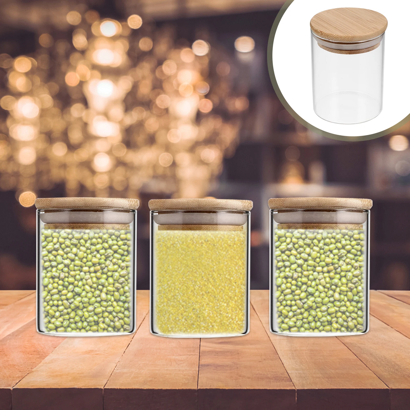 

Glass Sealed Jars Food Containers Kitchen Storage Canisters Transparent Fresh Keeping Effect High Quality Smooth