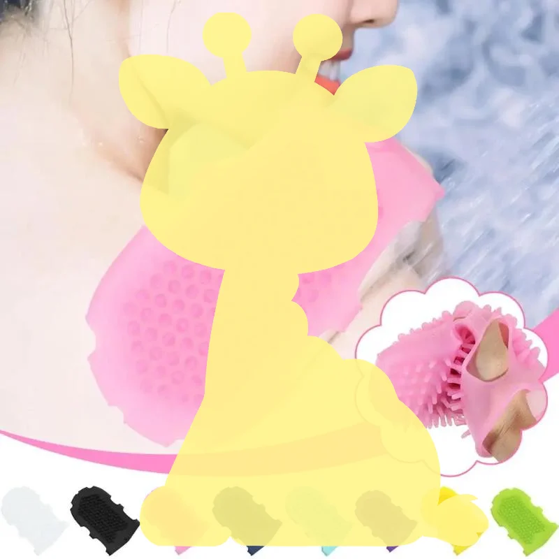 Silicone Bath Exfoliating Brush Soft Shower Scrub Gloves Body Massage Cleaning Tool Daily Skin Care