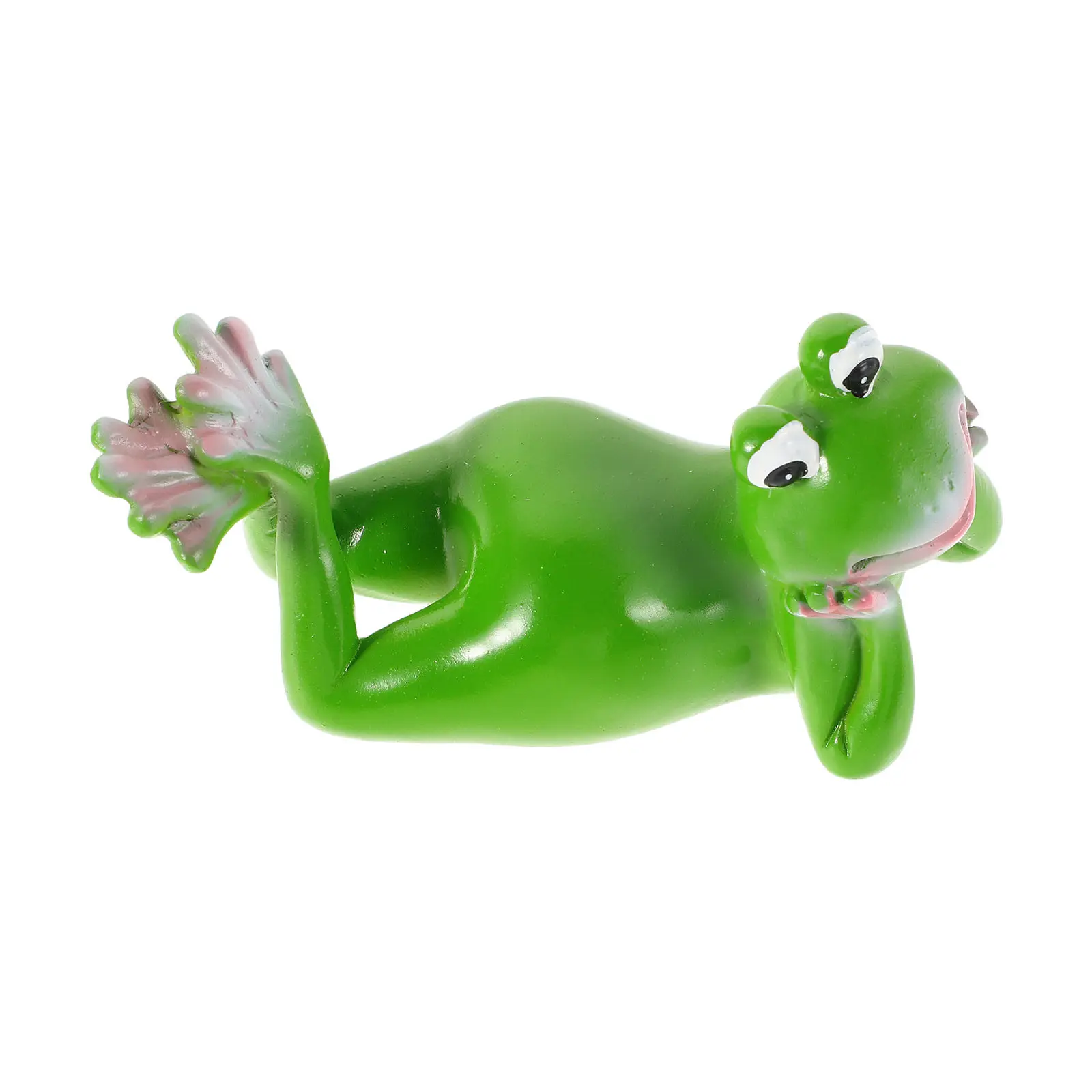 Resin Frog Garden Ornament Cute Animal Sculpture for Outdoor Garden Balcony Indoor Desk Bonsai Pot Tree Decoration Frog Resin