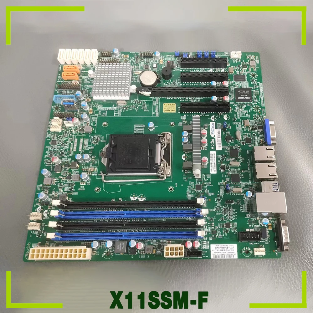 For Supermicro Server Motherboard E3-1200 v6/v5 7th/6th Gen. Core i3 Series 8 SATA3 (6Gbps) IPMI 2.0 LGA1151 X11SSM-F