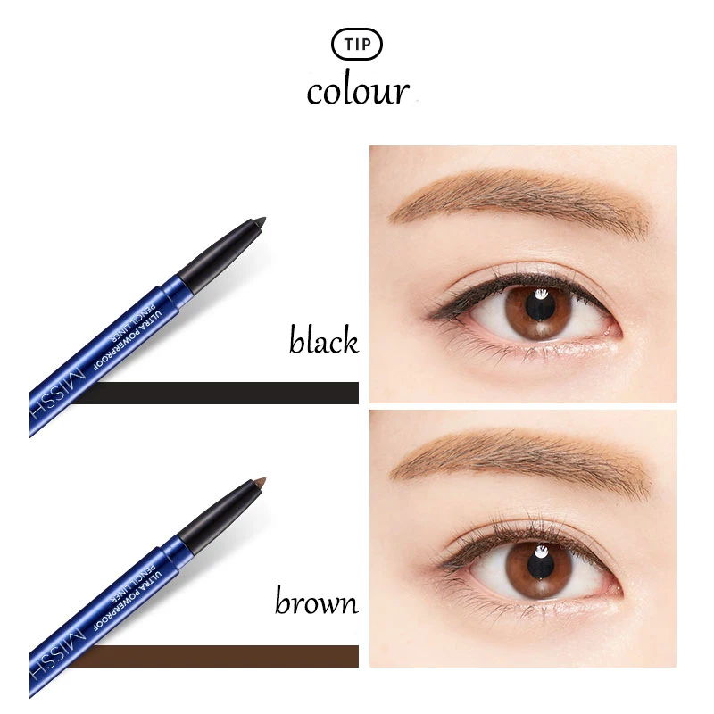 MISSHA Ultra Powerproof Pencil Eyeliner Double-ended Black Eye Liner Penci Waterproof Quick Dry Long-lasting Korean Cosmetics