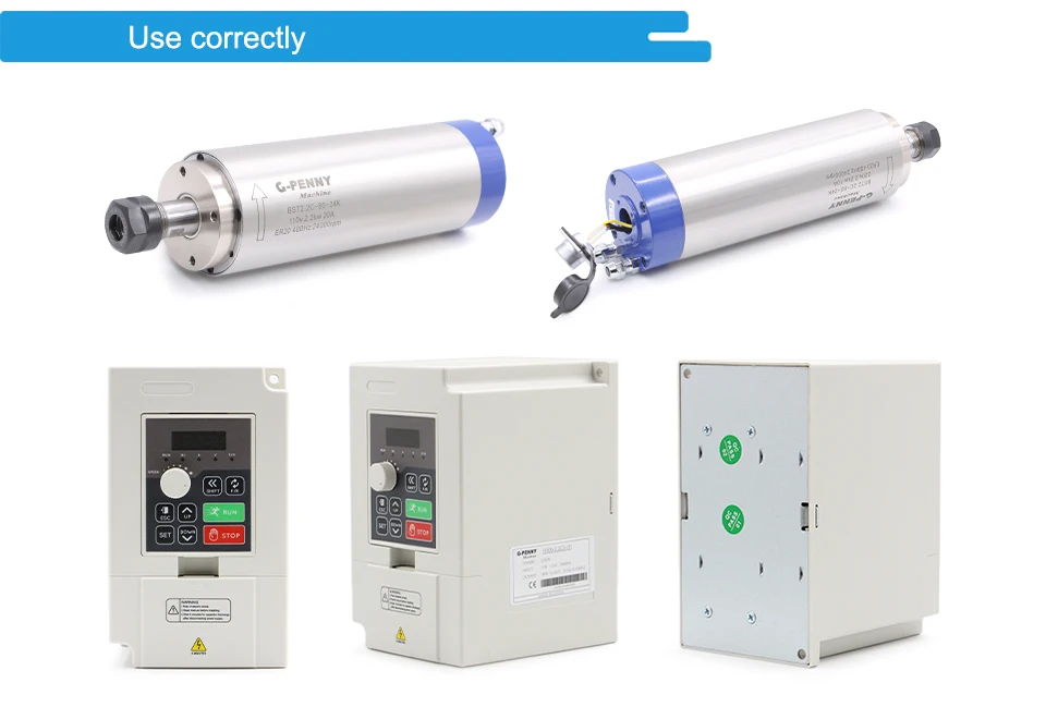 G-Penny CNC-Set 2,2kW Wassergekühlter Spindelmotor 110V/220V 80mm 4 Stück Lager & 2,2kW VFD & 80mm Halterung & 75W Pumpe für Fräsmaschine – Detail 15