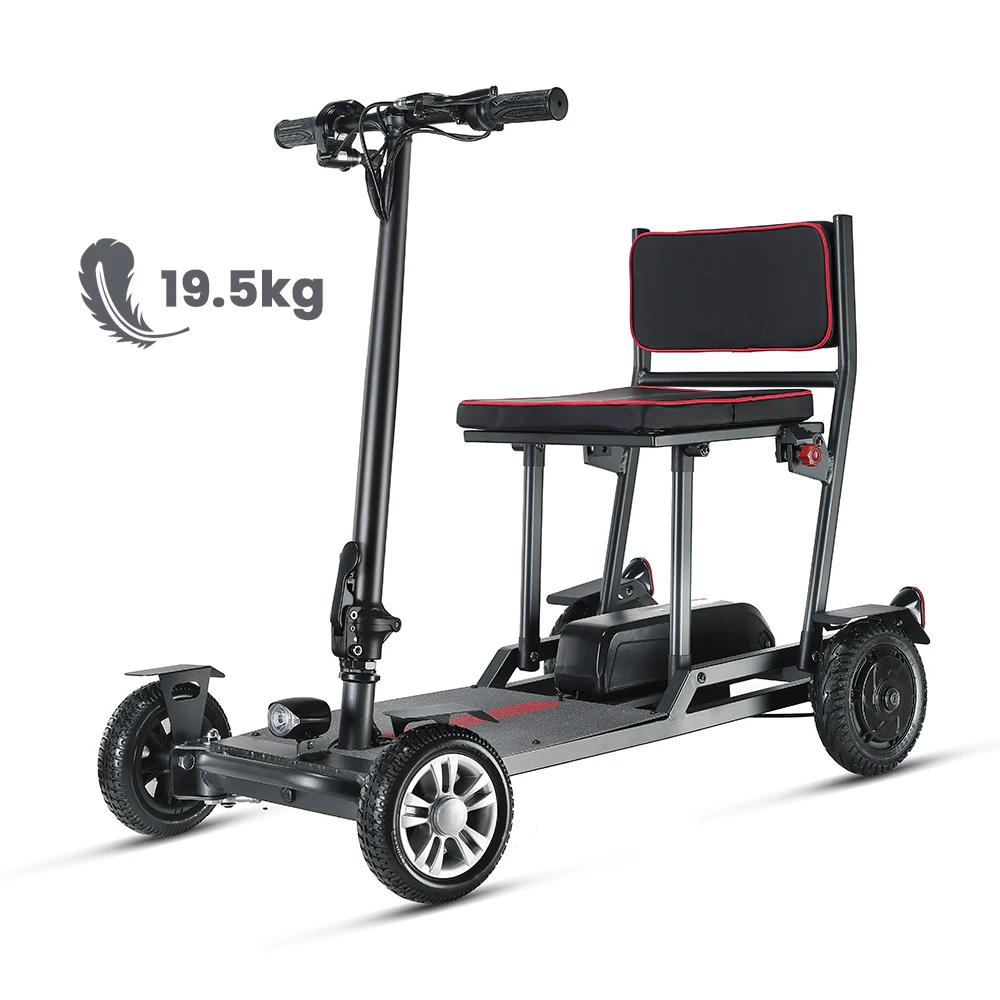 Outdoor Lightweight Portable Folding Small 4 Wheel Electric Scooter Ultra-Light Mobile Scooter For Adults Elderly