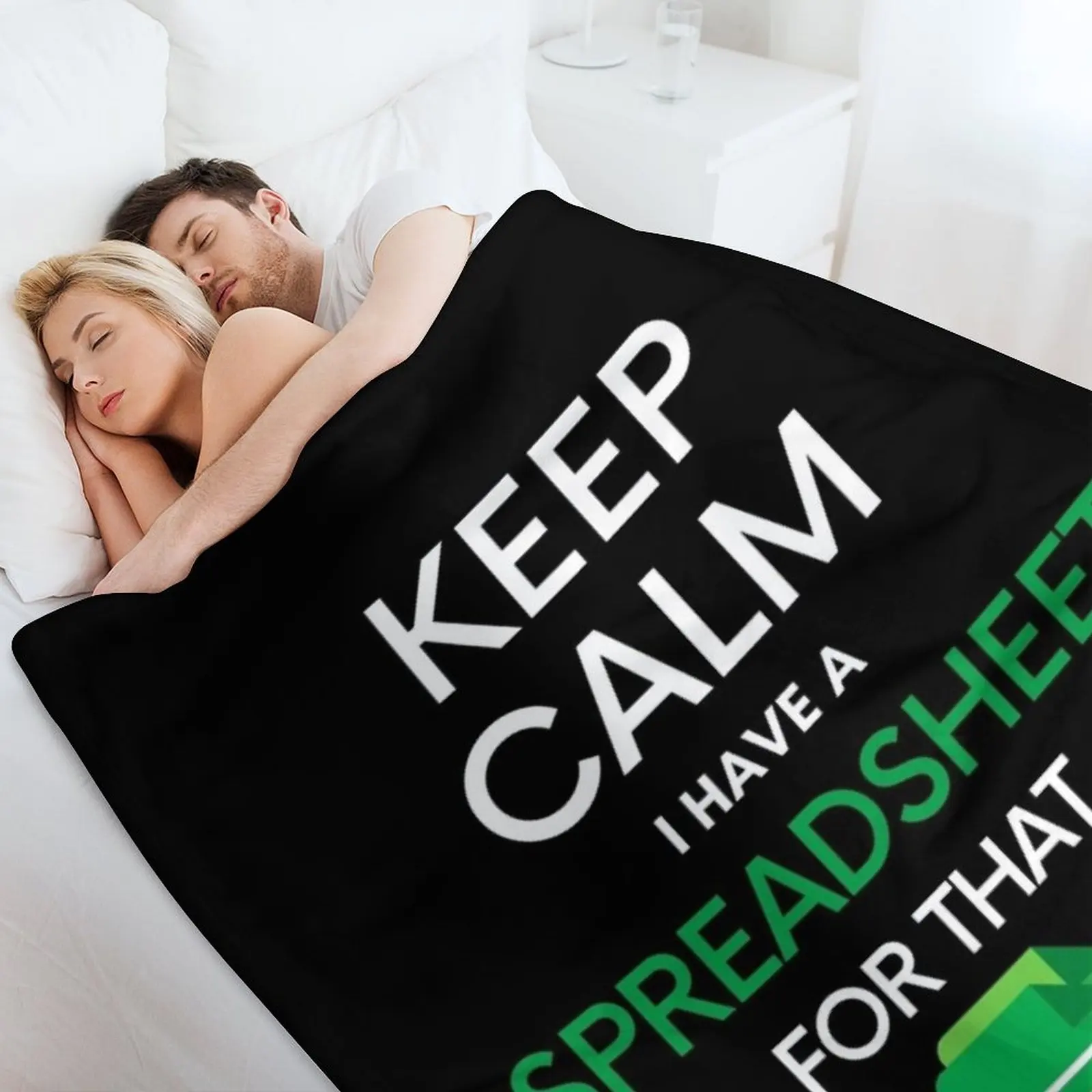 حافظ على الهدوء لدي ورقة مفرشة له - Microsoft Excel // بطانية رمي أوراق Google الناعمة الكبيرة الناعمة #4