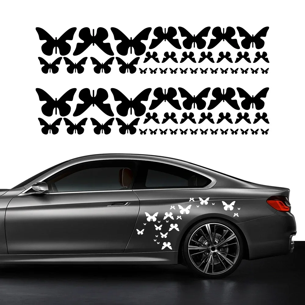 

Car Side Door Stickers Fashion Beautiful Butterfly Graphic Vinyl Decals For Volkswagen GOLF Toyota Audi BMW MINI Tesla Model Y