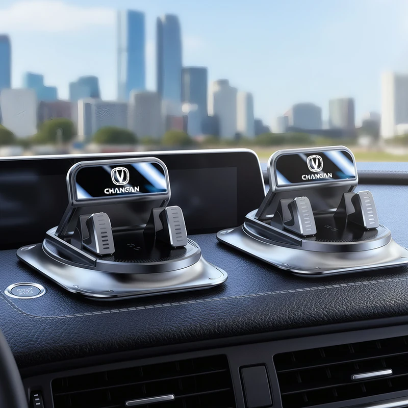 

For Changan CS35 CS55 CS75 Eado Uni-T Uni-K Dashboard Car Phone Holder 360° Rotation Silicone Anti-Slip One-Handed Support. Plus