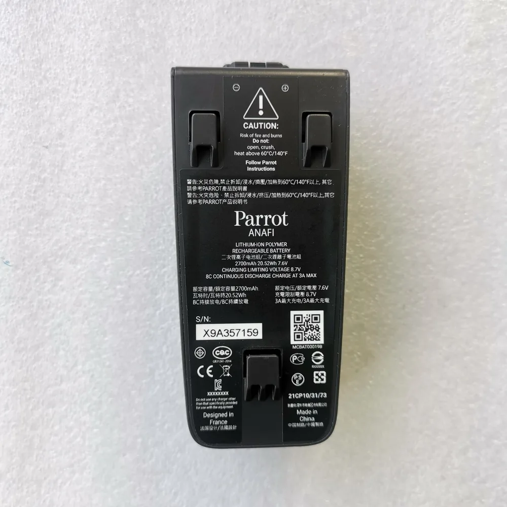 

7.6V 2700mAh 20.52Wh Drone Replacement Lithium Battery For Parrot Anafi remote control Drone Parts