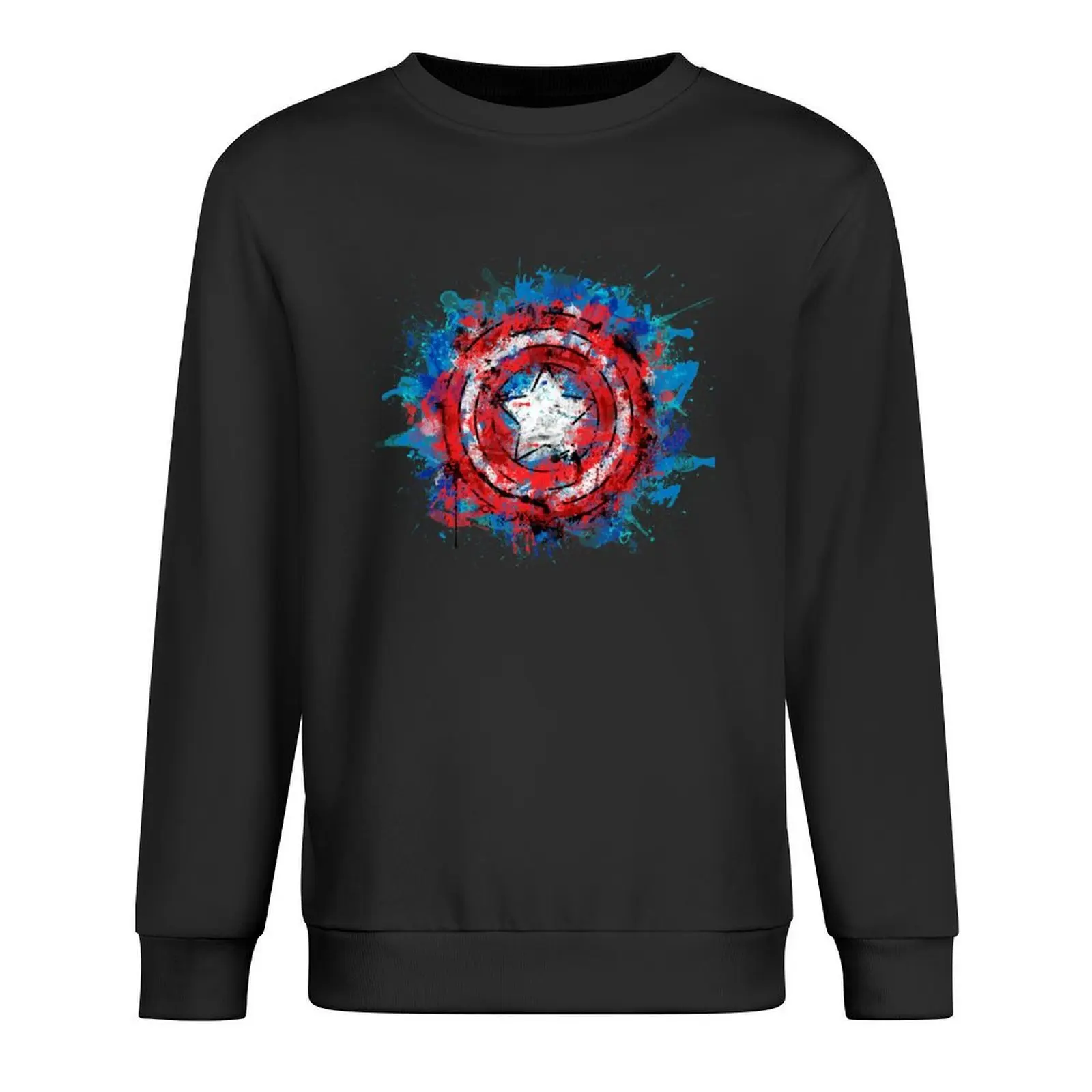 

Vibranium shield. Pullover korean autumn clothes mens clothes aesthetic clothing tracksuit winter man sweatshirt