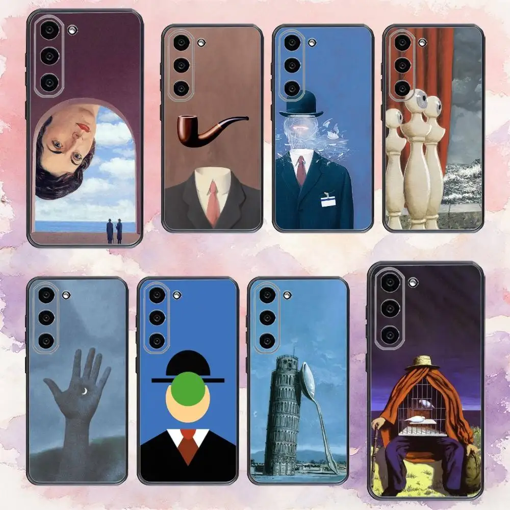 R-Rene M-Magritte Art   Phone Case For Samsung Galaxy A73,A72,A71,A70,A53,A52,A51,Others Soft Black Cover