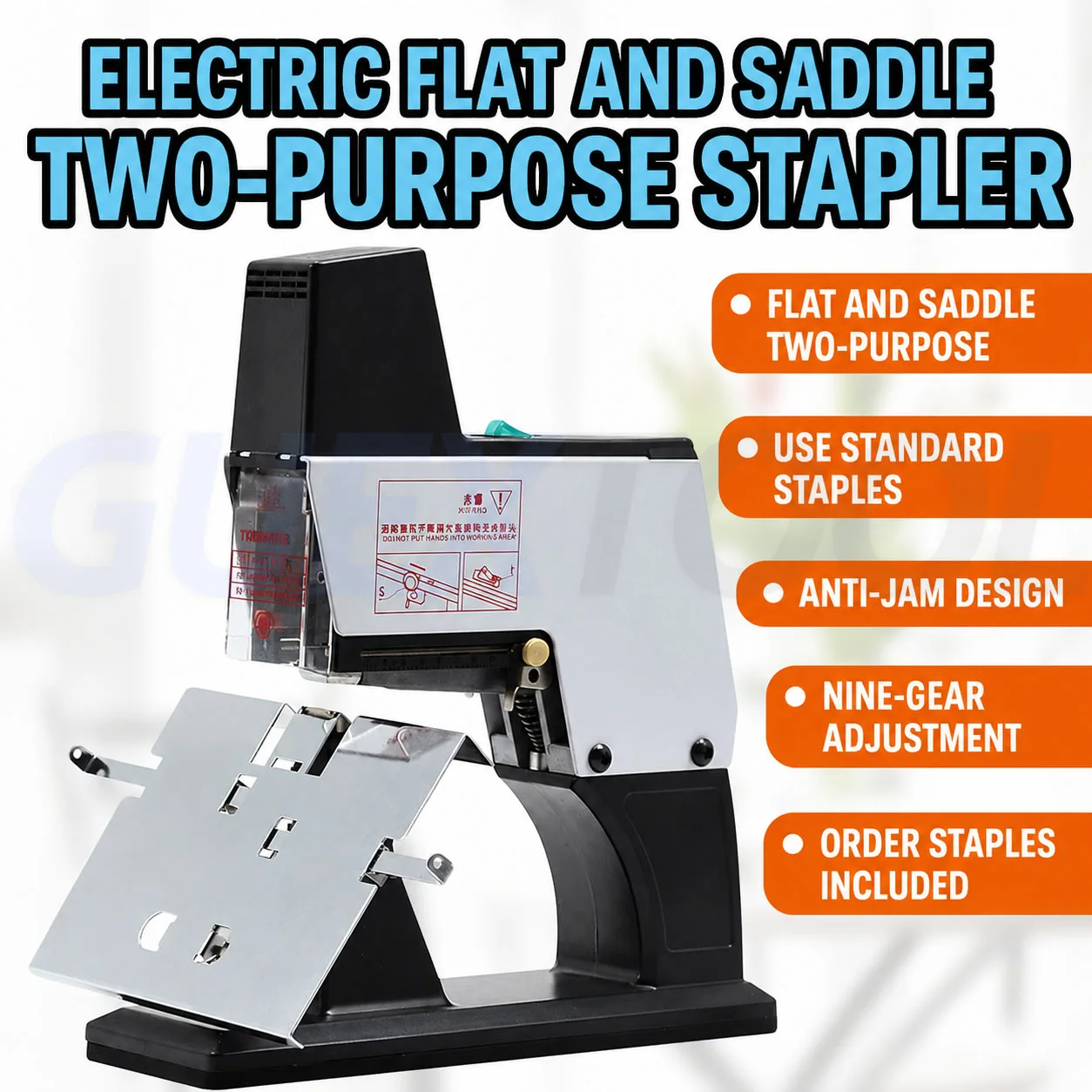 220V Electric Flat Stapler Saddle Stapler A3 Stapling Machine Binder Stitcher Effortless Middle Seam With Foot Switch